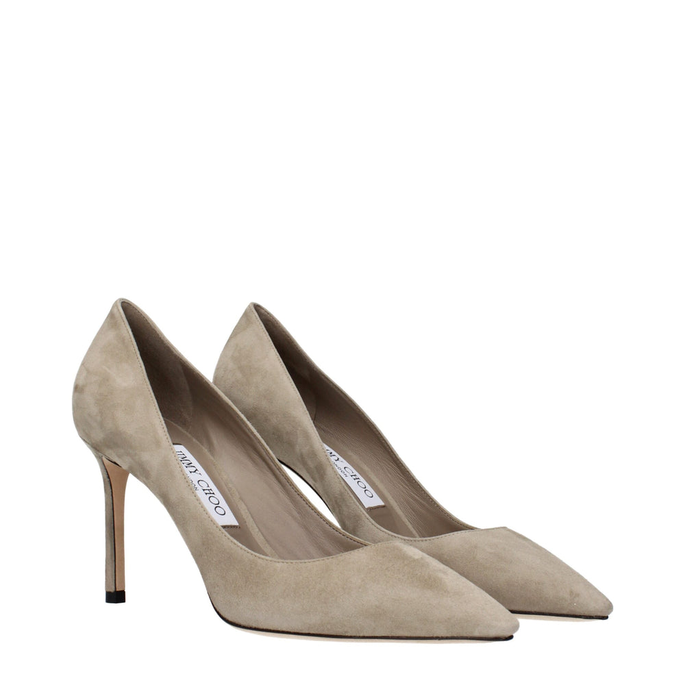 Women’s Jimmy Choo Gray Leather High Heel Pumps