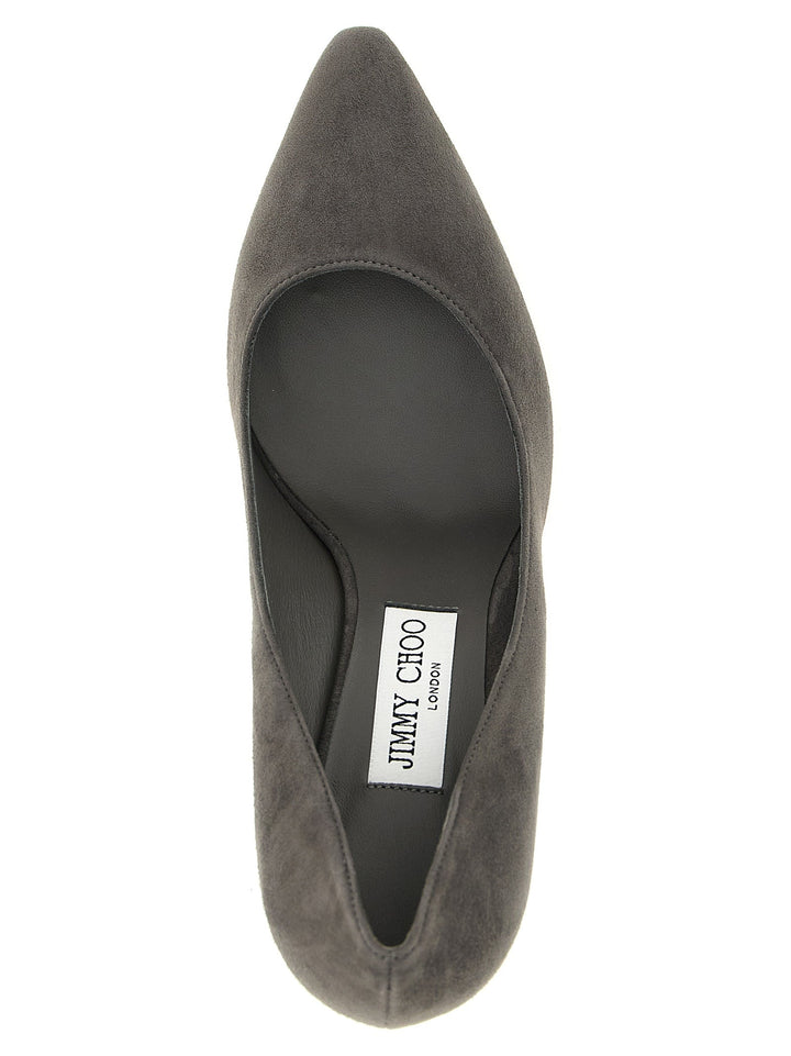 Women’s Jimmy Choo Gray Leather High Heel Pumps