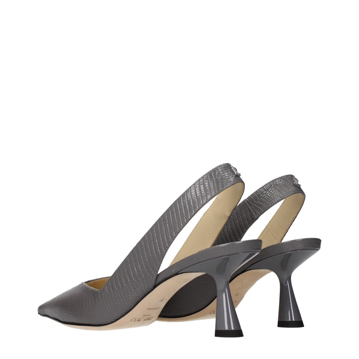 Women’s Jimmy Choo Gray Leather High Heel Pumps