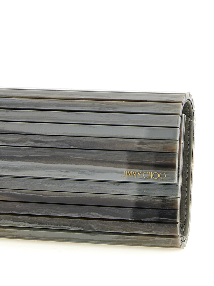 Women’s Jimmy Choo Gray Polyester Clutch Bag