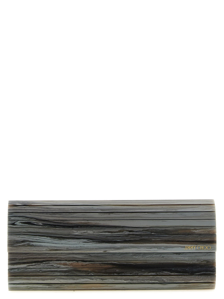 Women’s Jimmy Choo Gray Polyester Clutch Bag