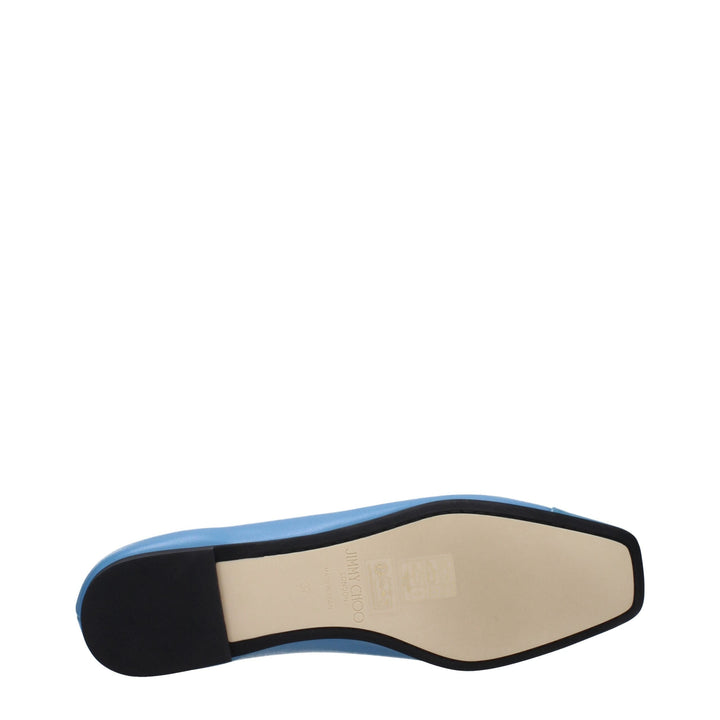 Women’s Jimmy Choo Light Blue Leather Ballet Flats