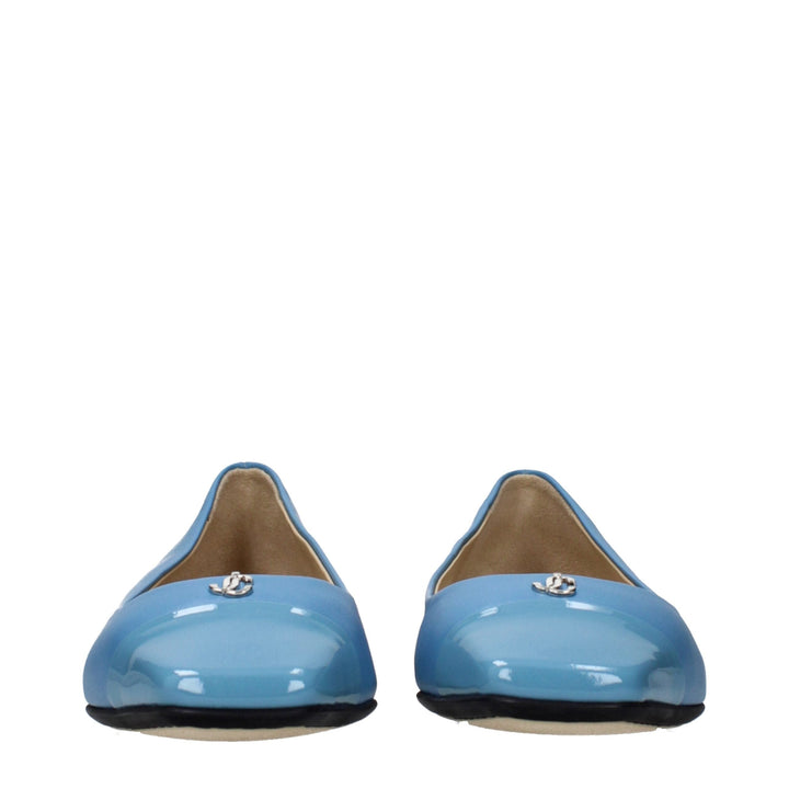 Women’s Jimmy Choo Light Blue Leather Ballet Flats