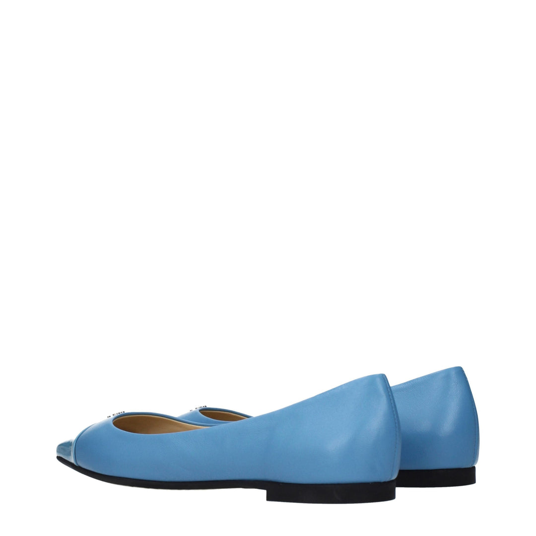 Women’s Jimmy Choo Light Blue Leather Ballet Flats