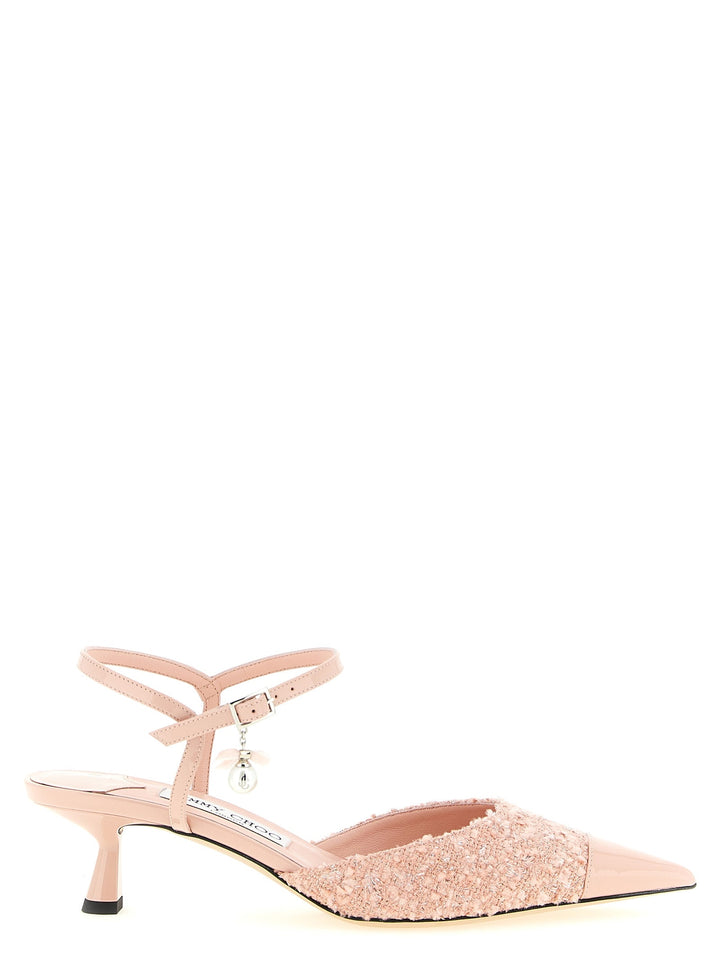 Women’s Jimmy Choo Multicolor Tencel Mid Heel Pumps