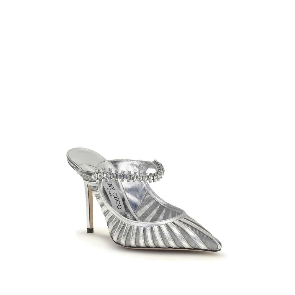Women’s Jimmy Choo Silver Leather High Heel Pumps