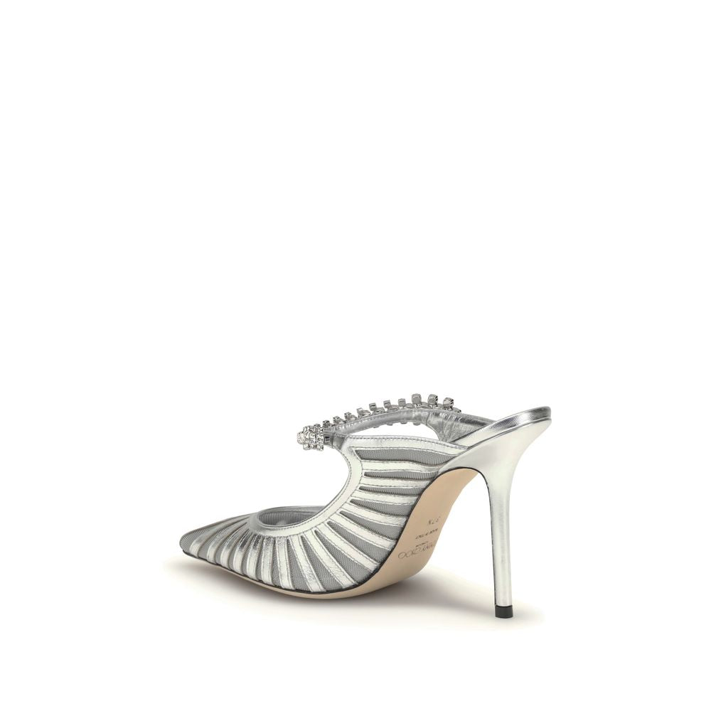 Women’s Jimmy Choo Silver Leather High Heel Pumps