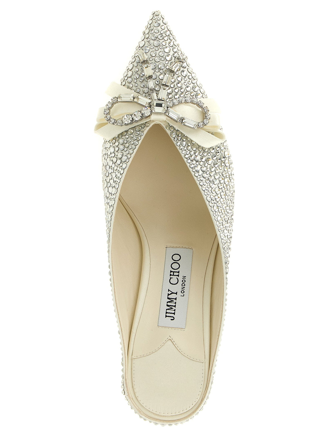 Women’s Jimmy Choo Silver Tencel Mid Heel Pumps