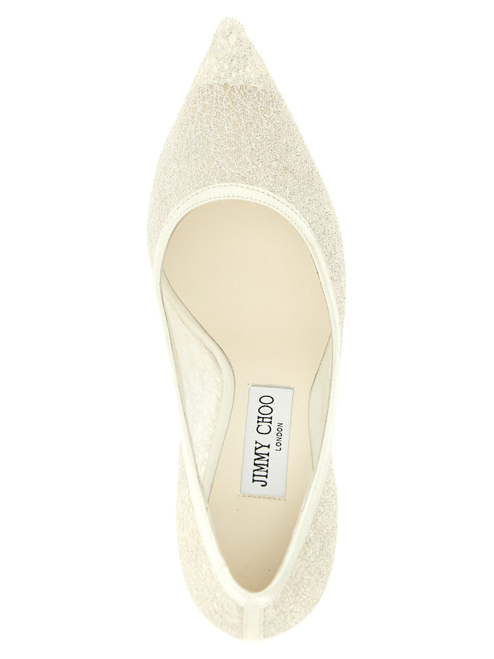 Women’s Jimmy Choo White Tencel High Heel Pumps