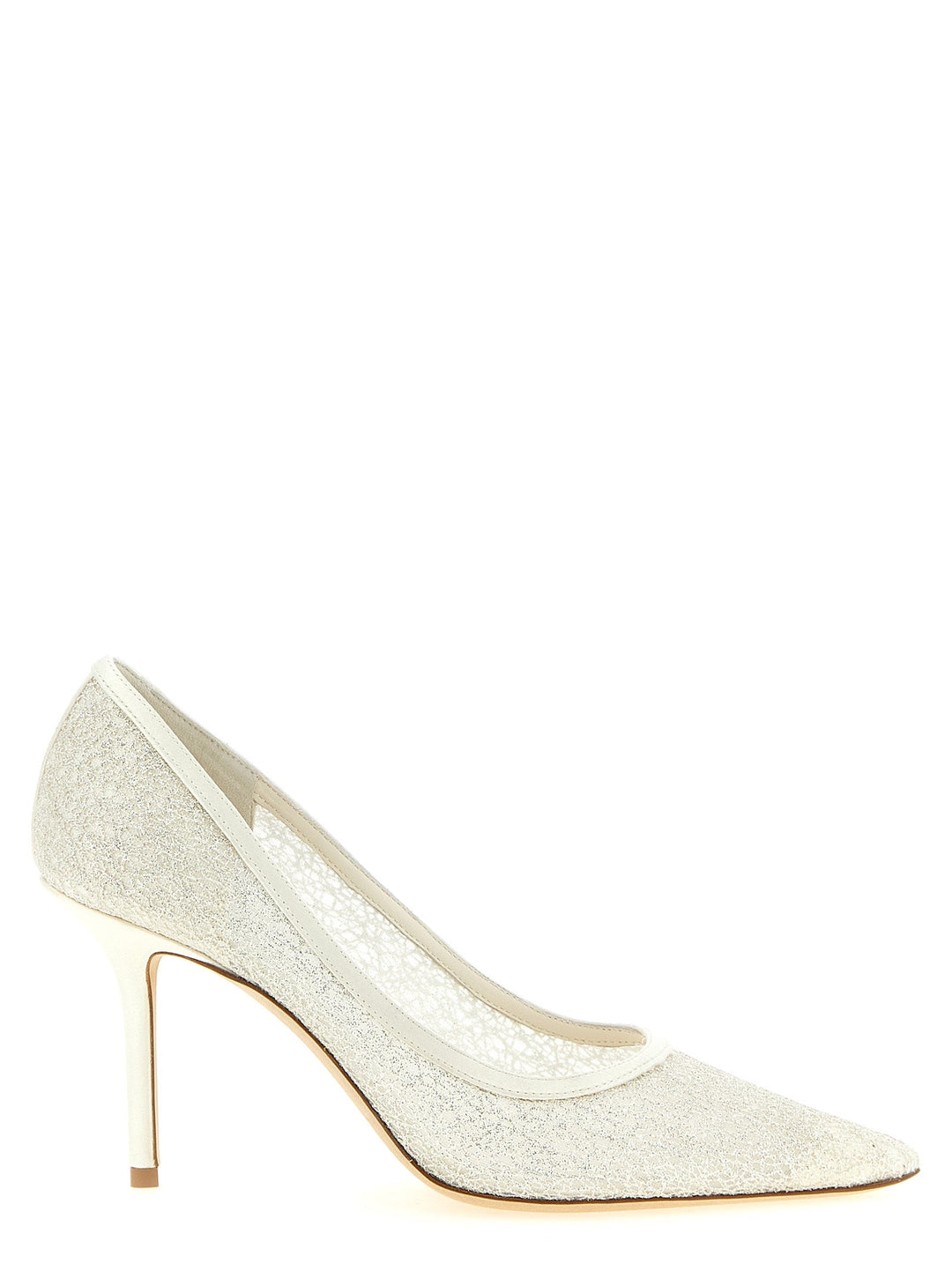 Women’s Jimmy Choo White Tencel High Heel Pumps