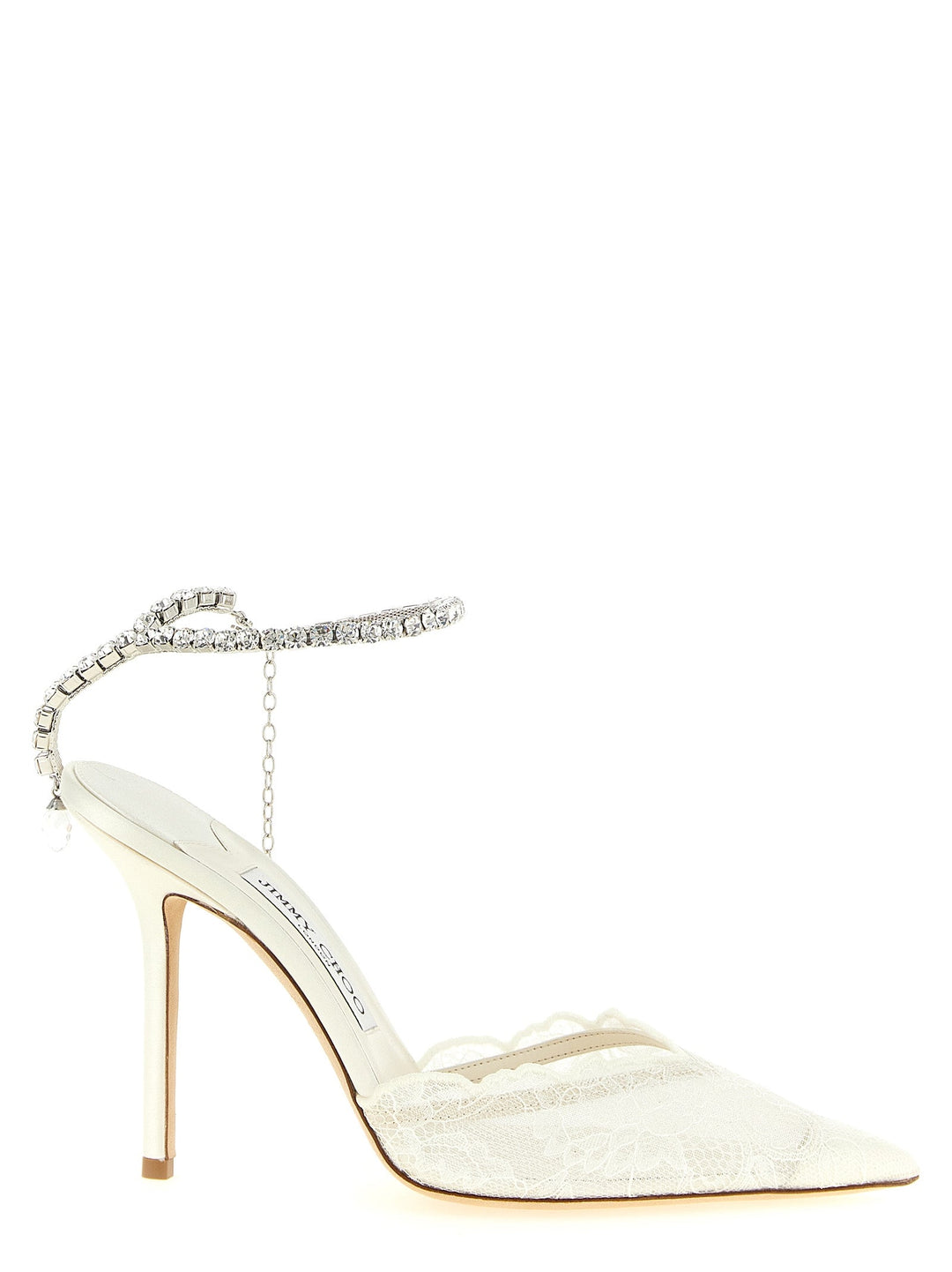 Women’s Jimmy Choo White Tencel High Heel Pumps
