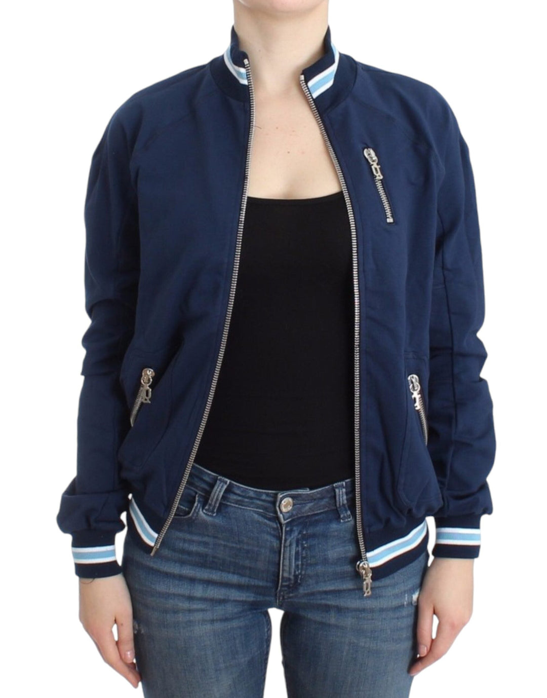 Women’s John Galliano Blue Zip Cotton Cardigan