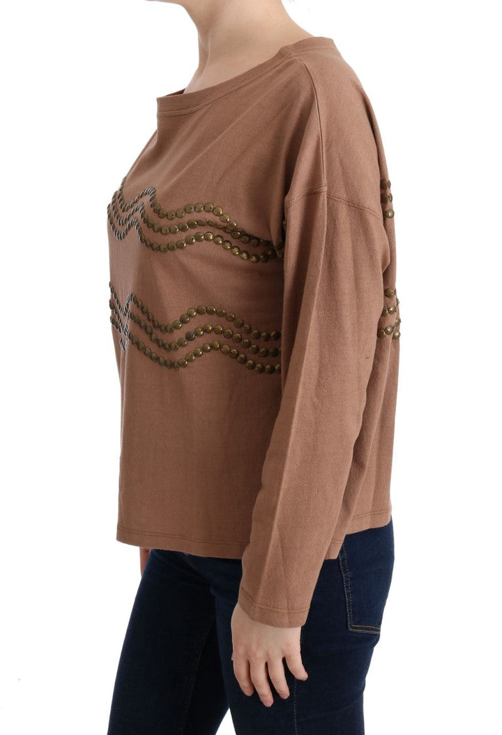 Women’s John Galliano Brown Cotton Studded Sweater