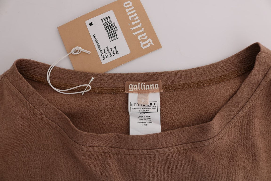 Women’s John Galliano Brown Cotton Studded Sweater