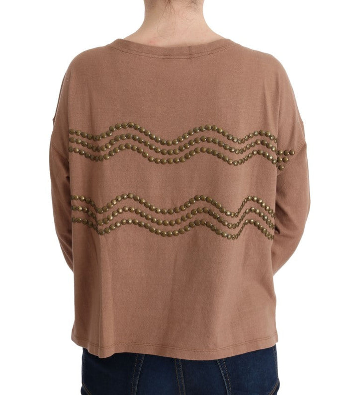 Women’s John Galliano Brown Cotton Studded Sweater