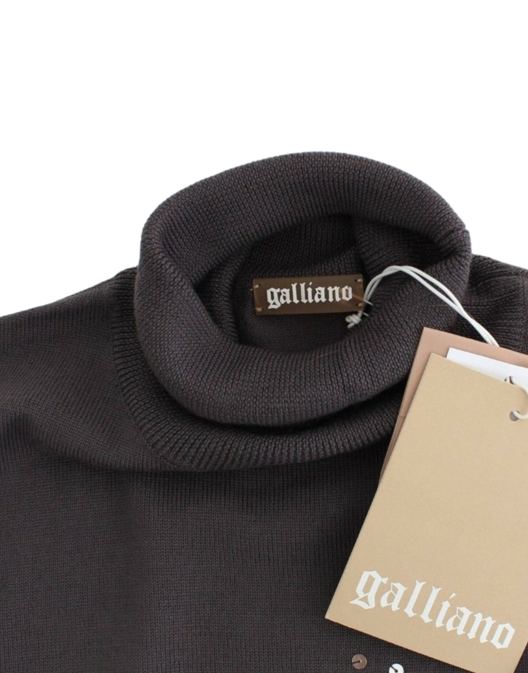 Women’s John Galliano Brown Turtleneck Cotton Sweater
