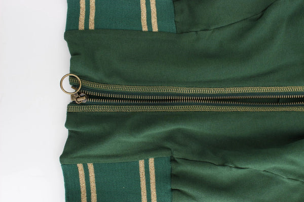 Women’s John Galliano Green Mock Zip Cardigan Sweatshirt Sweater Jacket