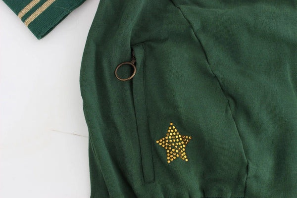 Women’s John Galliano Green Mock Zip Cardigan Sweatshirt Sweater Jacket