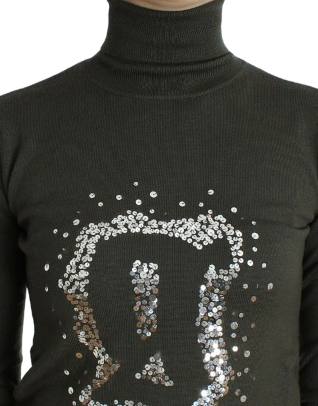Women’s John Galliano Green Wool Turtleneck Sweater