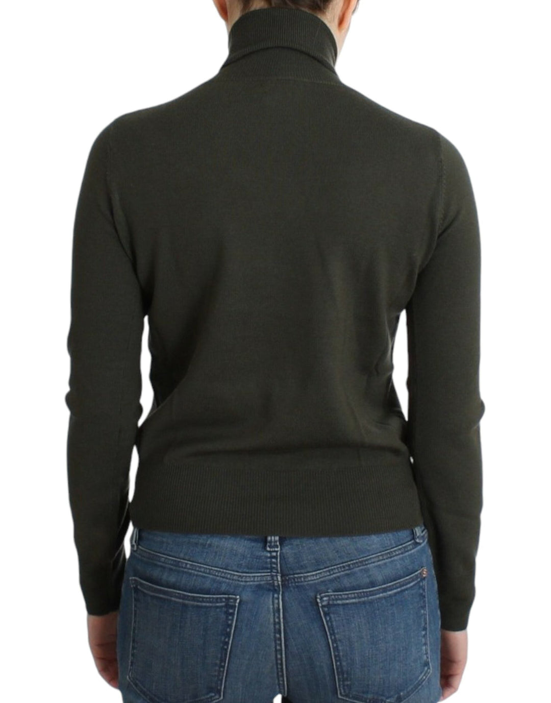 Women’s John Galliano Green Wool Turtleneck Sweater
