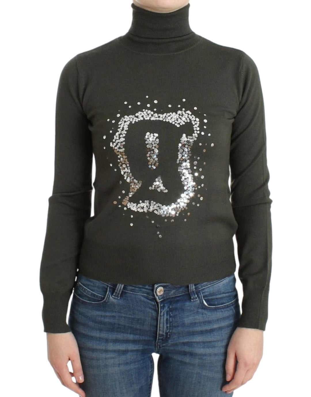 Women’s John Galliano Green Wool Turtleneck Sweater