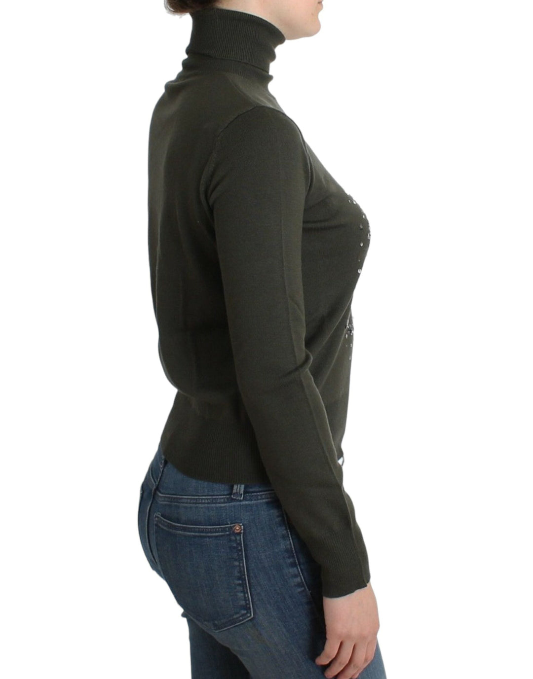 Women’s John Galliano Green Wool Turtleneck Sweater
