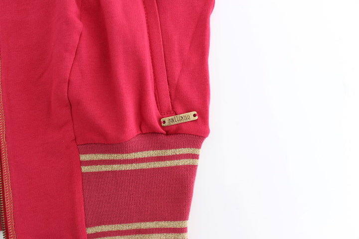 Women’s John Galliano Pink Mock Zip Cardigan Sweatshirt Sweater