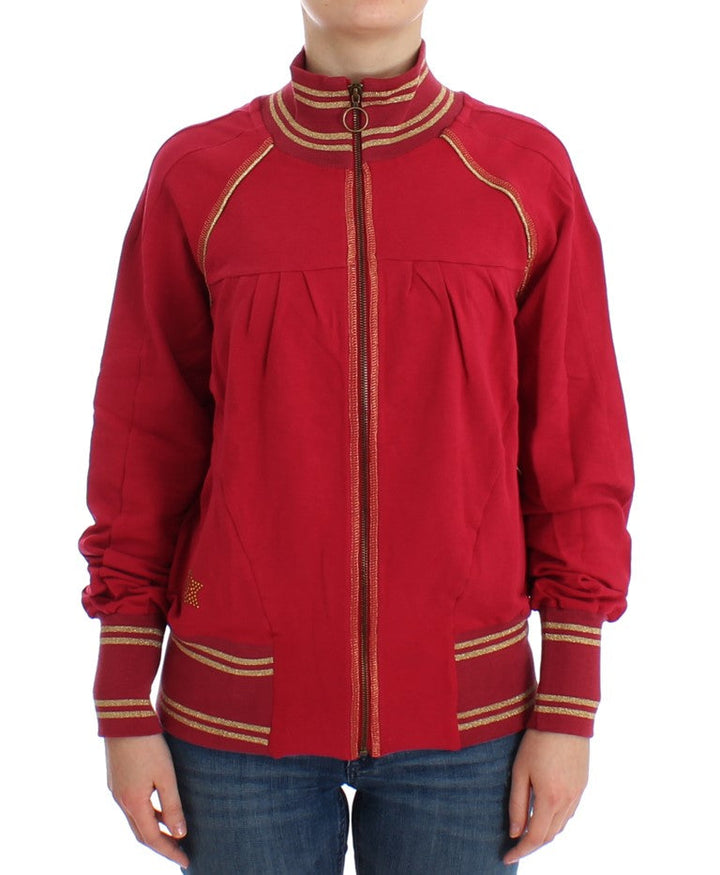 Women’s John Galliano Pink Mock Zip Cardigan Sweatshirt Sweater
