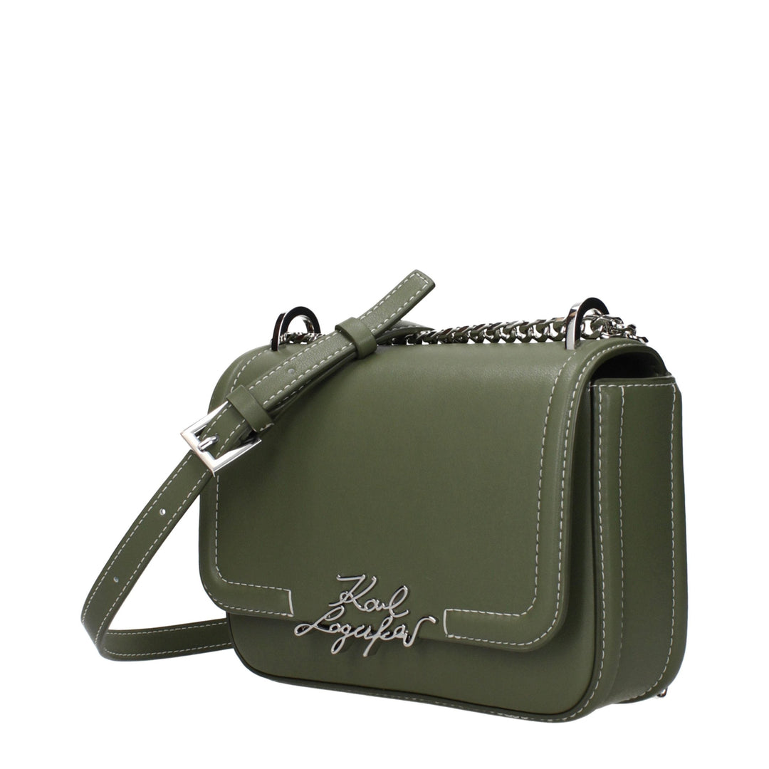 Women’s Karl Lagerfeld Green Leather Crossbody Bag