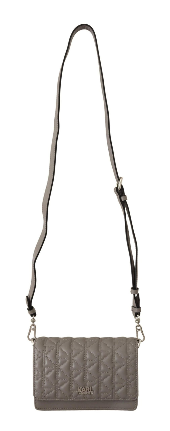 Women’s Karl Lagerfeld Light Grey Leather Crossbody Bag