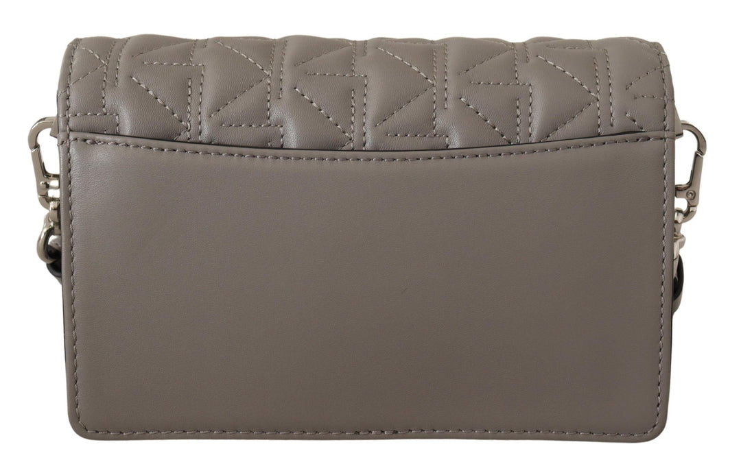 Women’s Karl Lagerfeld Light Grey Leather Crossbody Bag