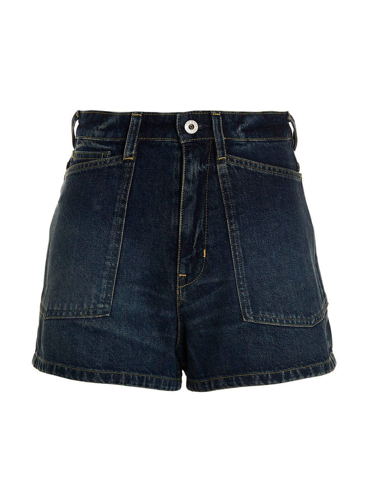 Women’s Kenzo Blue Cotton Bermuda Shorts