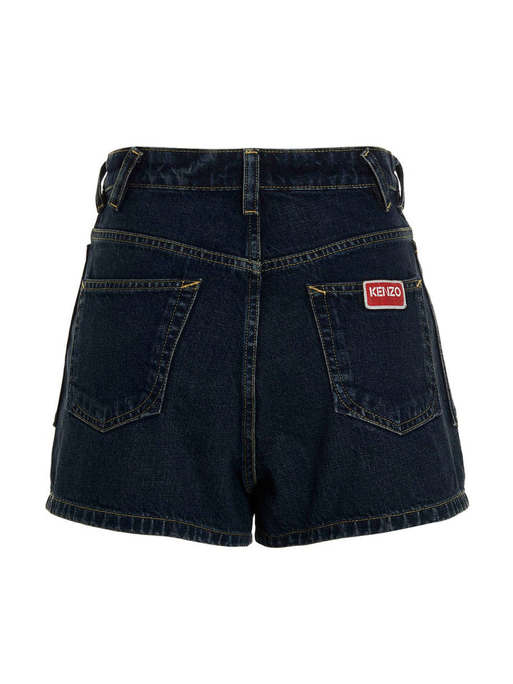 Women’s Kenzo Blue Cotton Bermuda Shorts