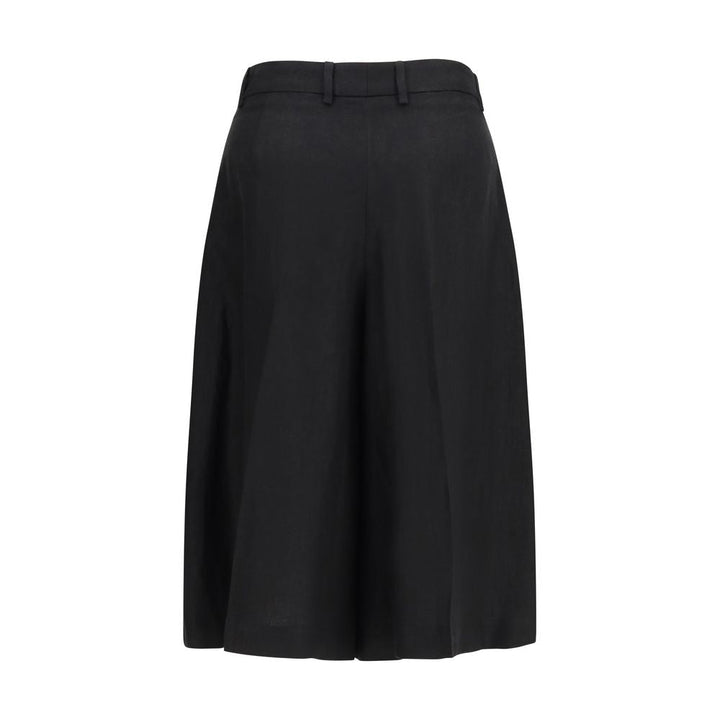 Lardini Black Viscose Bermuda Shorts