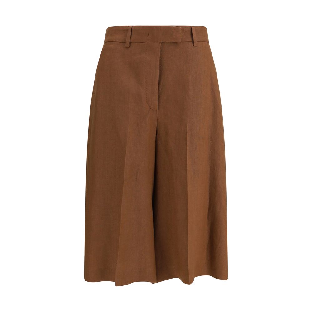 Women’s Lardini Brown Viscose Bermuda Shorts