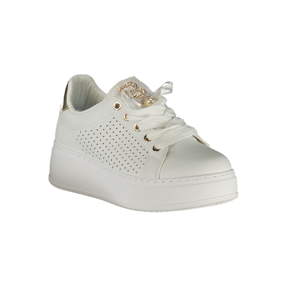 Women’s Laura Biagiotti Bianco Polyurethane Women Sneaker