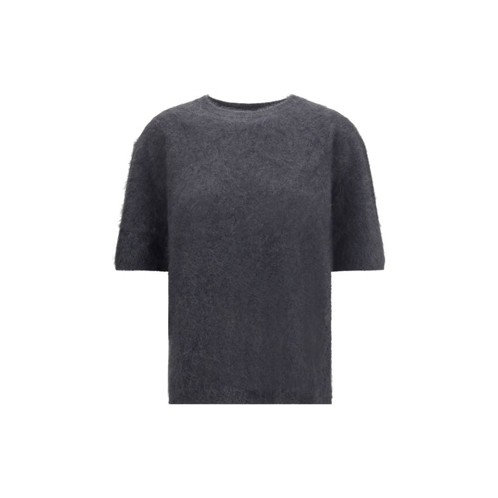 Women’s Lisa Yang Grey Cashmere Short Sleeve Sweater