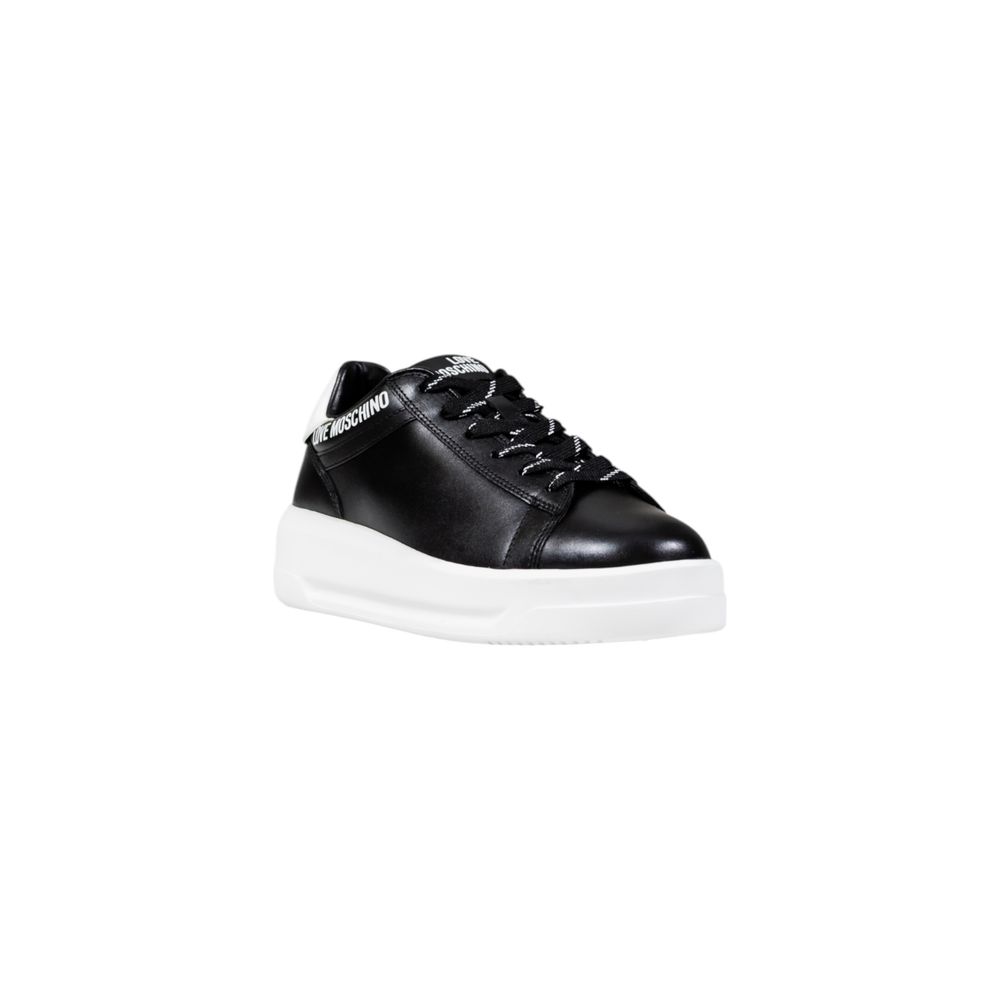 Women’s Love Moschino Black and White Synthetic Chunky Sneakers