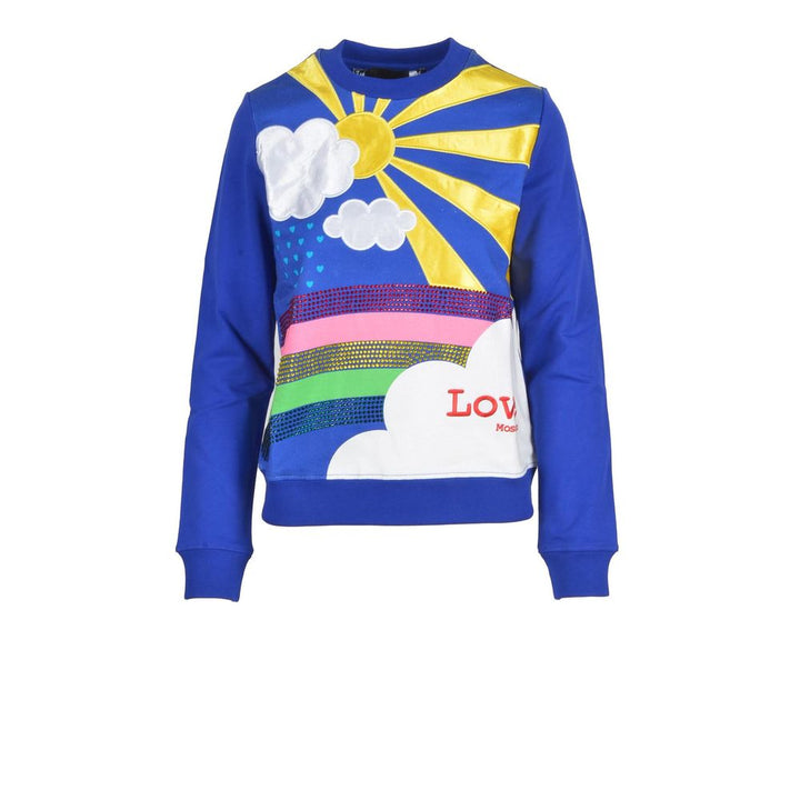 Women’s Love Moschino Blue Cotton Sweatshirt