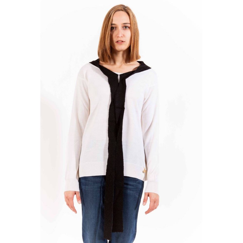Women’s Love Moschino White Wool Women Sweater