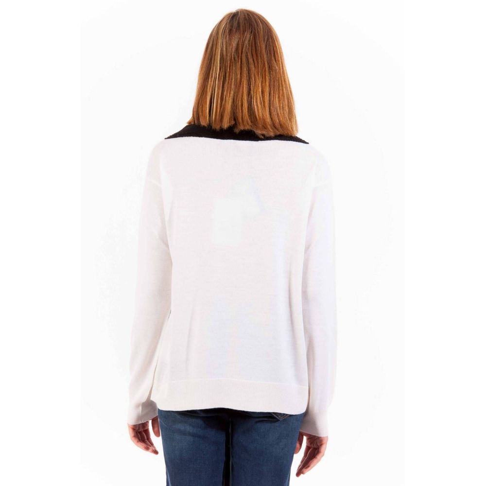Women’s Love Moschino White Wool Women Sweater