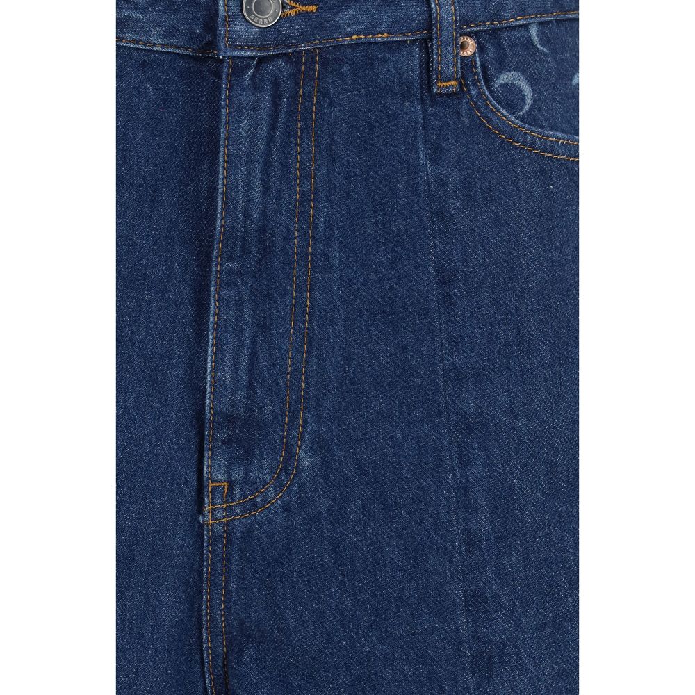 Women’s Marine Serre Blue Cotton Bermuda Shorts
