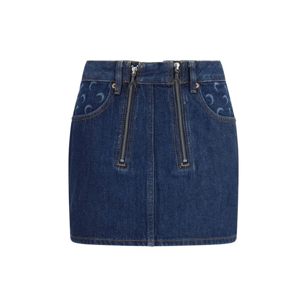 Women’s Marine Serre Blue Cotton Mini Skirt