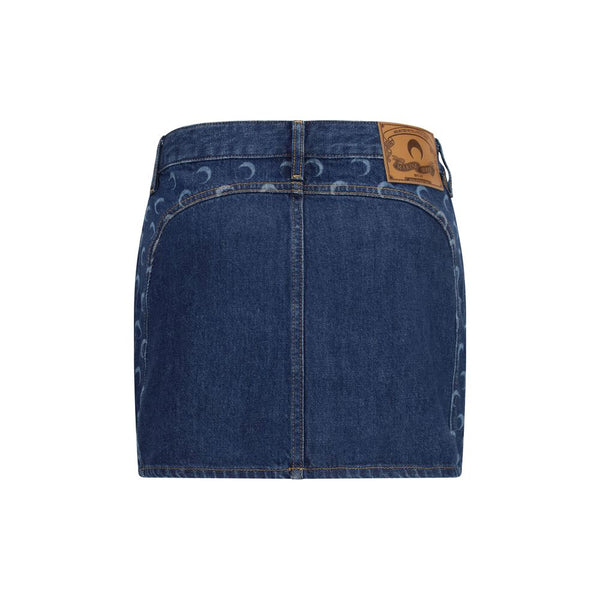 Women’s Marine Serre Blue Cotton Mini Skirt