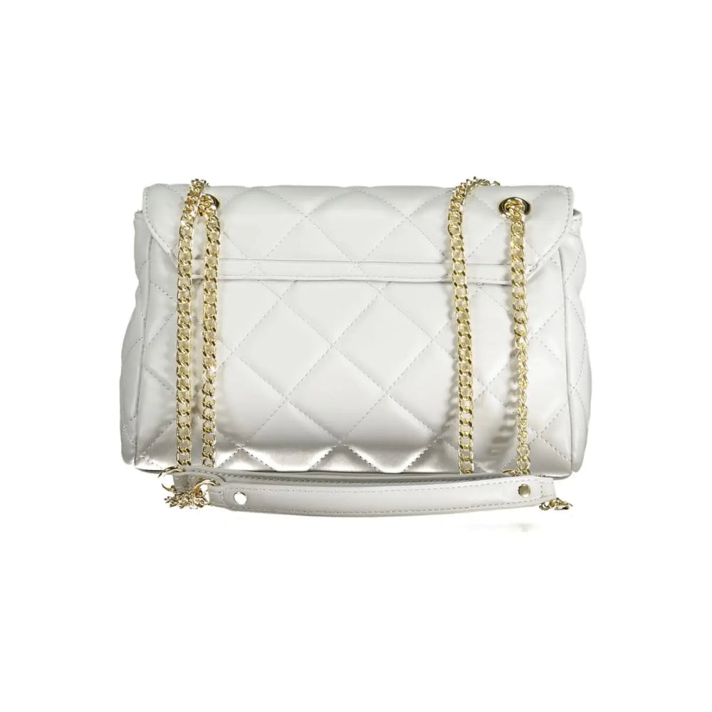 Women’s Mario Valentino Gray Polyurethane Bag with Chain Shoulder Handle