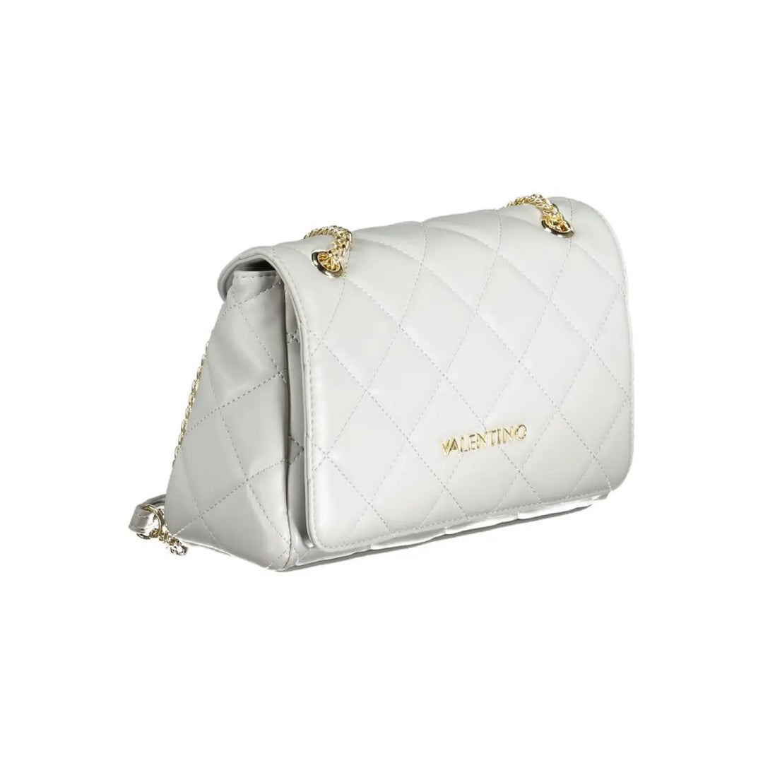 Women’s Mario Valentino Gray Polyurethane Bag with Chain Shoulder Handle