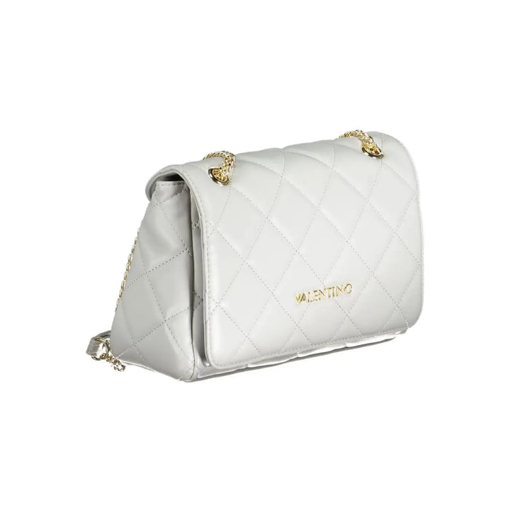 Women’s Mario Valentino Gray Polyurethane Bag with Chain Shoulder Handle