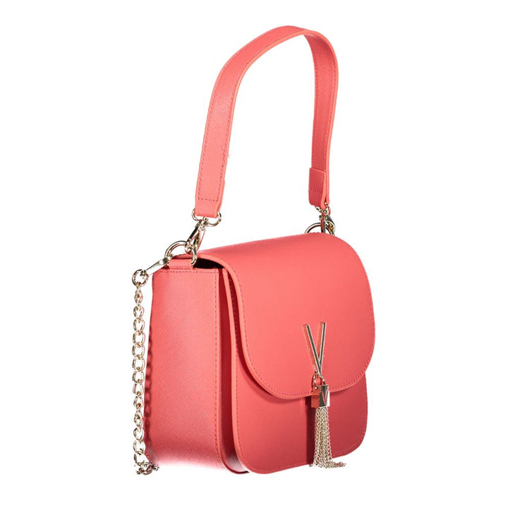Women’s Mario Valentino Rosa Poliuretano Womens Bag with Removable Handles and Pockets
