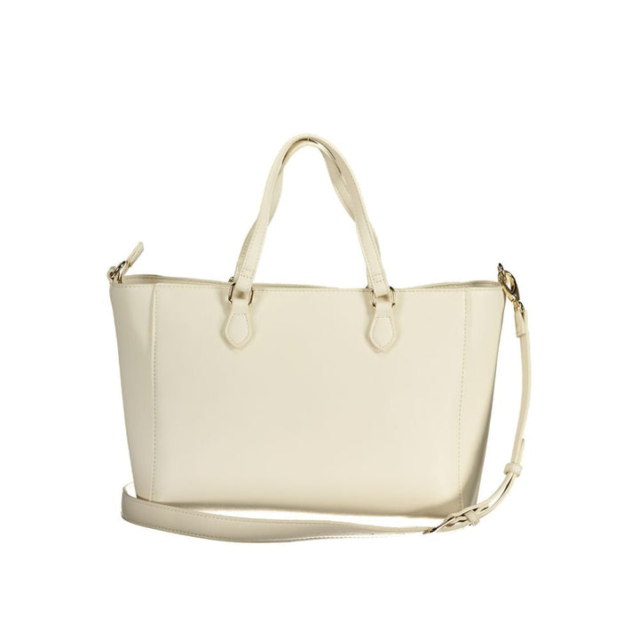 Women’s Mario Valentino White Polyurethane Womens Bag with Handles