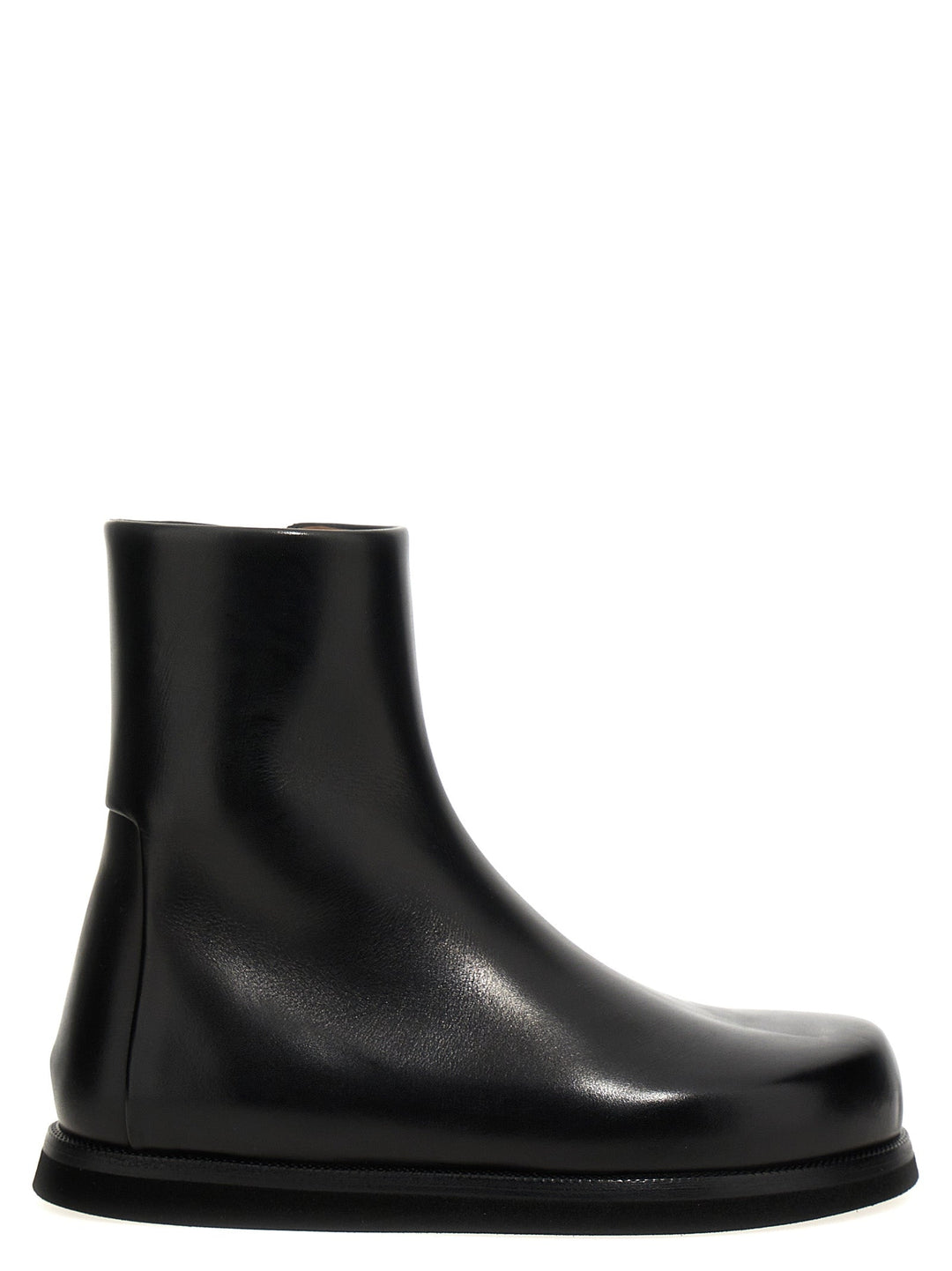 Marsell Black Calfskin Ankle Boots